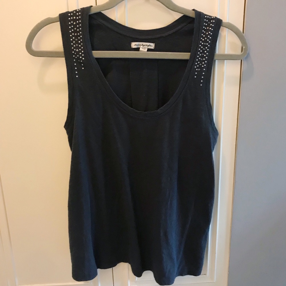 Studded grey tank top